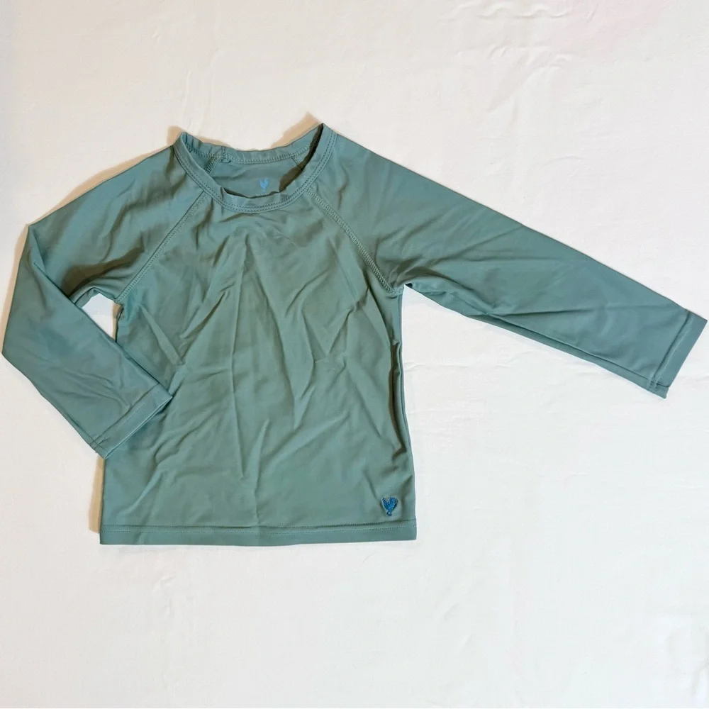 New Blue Rooster Long Sleeve Rash Guard Boys 3T 3Y Swim Sage Green Pink Chicken